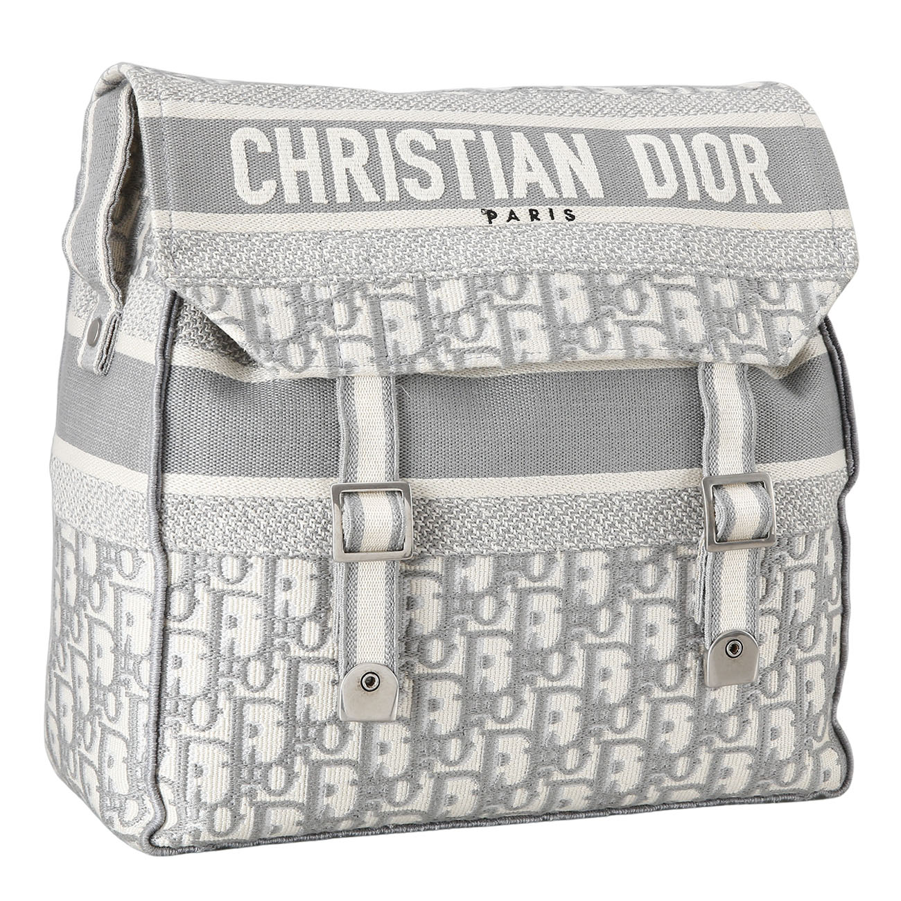 CHRISTIAN DIOR(USED)크리스찬디올 오블리크 디올캠프 메신저백 그레이